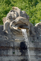 Naklejka na ściany i meble Ville de Vernon, fontaine du Château de Bizy, département de l'Eure, Normandie, France