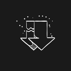 Sketch icon in black - Download arrow