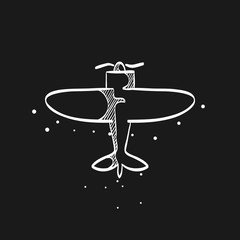 Sketch icon in black - World War