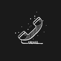 Sketch icon in black - Wireless phone