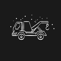 Fototapeta premium Sketch icon in black - Tow
