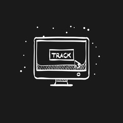 Sketch icon in black - Tracking monitor
