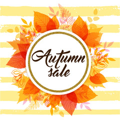 Obraz premium Banner for seasonal fall sale.