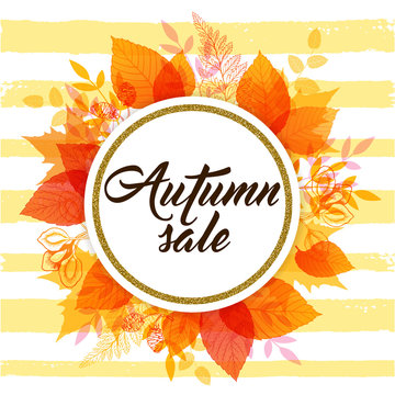 Banner for seasonal fall sale.