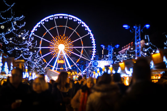 Ferris wheel at Brussels Christmas Market