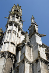 Fototapeta na wymiar Ville de Vernon, Collégiale Notre-Dame construite au XIe siècle, département de l'Eure, Normandie, France