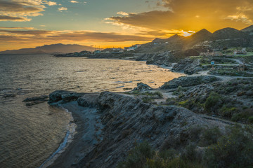 sunset over the sea