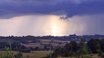 veduta panoramica di alcuni angoli del Monferrato, Piemonte, Italia,