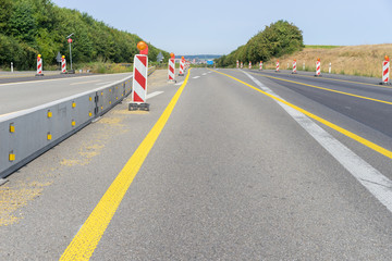 Baustelle an der Autobahn