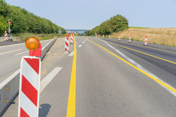 Baustelle an der Autobahn