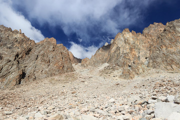 mountains and blue sky