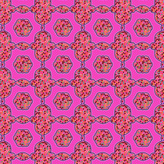 cool pink and red bright confetti pattern with ethnic oriental design. festive pattern for textile, fabric, backgrounds, wallpaper, templates, and creative surface designs. pattern swatch at eps. file