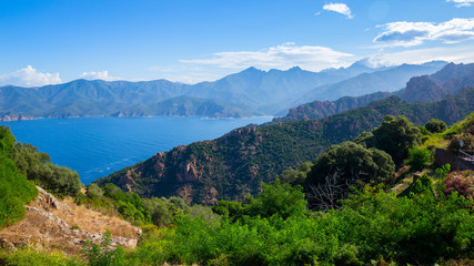 Calanches de Piana, Corsica, in summer