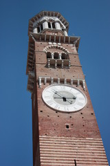 Fototapeta na wymiar italian clock tower