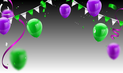 confetti concept design Halloween Carnival greeting background. Celebration Vector illustration.