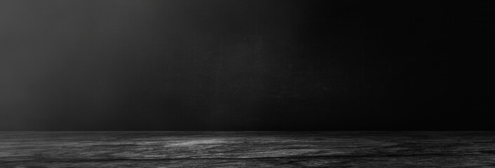 Dark and black cement wall and studio room background