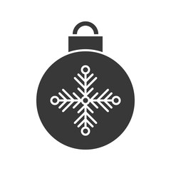 Fototapeta premium Christmas ball, Merry Christmas icon set, solid design