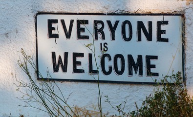 welcome sign for everyone