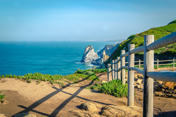 Obraz premium View of the sea from the westernmost point of Europe, Cabo da Roca