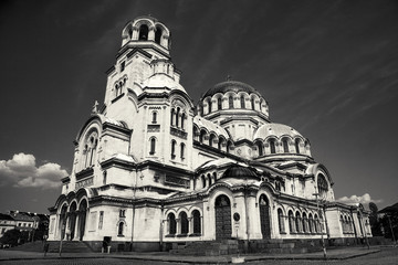 SOFIA BULGARIA SEPTEMBER 1, 2018 The St. Alexander Nevsky Cathedral is a Bulgarian Orthodox cathedral in Sofia, the capital of Bulgaria on september 1 2018 in Sofia Bulgaria
