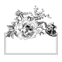 Spring flowers frame