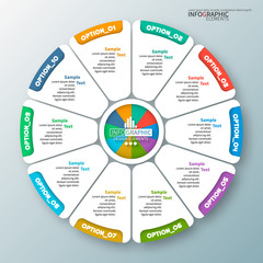 Abstract 3D Paper Infographics. Business template .Vector illustration