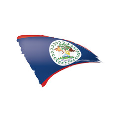 Belize flag, vector illustration on a white background