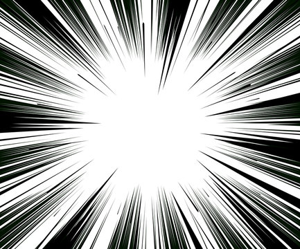 colorful Comic and manga books speed lines background. light explosion background. vector illustration design