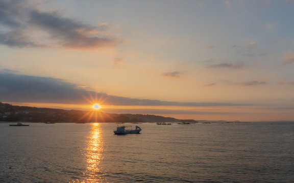Ria de Aldan. Atardecer