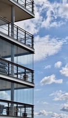 modern scandinavian architecture in grey blue colors, apartement building, Kalmar, sweden