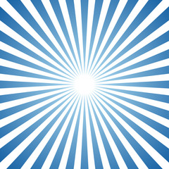Blue abstract sun rays vector background