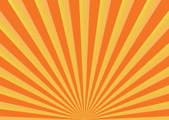 Fototapeta premium Yellow abstract sun rays vector background