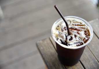 ice americano coffee In the coffee shop