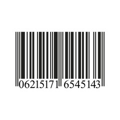 Realistic Barcode icon isolated on white background.