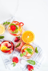 White, red and pink sangria