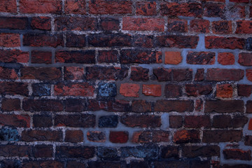 Background of red brick wall pattern texture. Great for graffiti inscriptions.