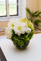 bouquet of flowers on table