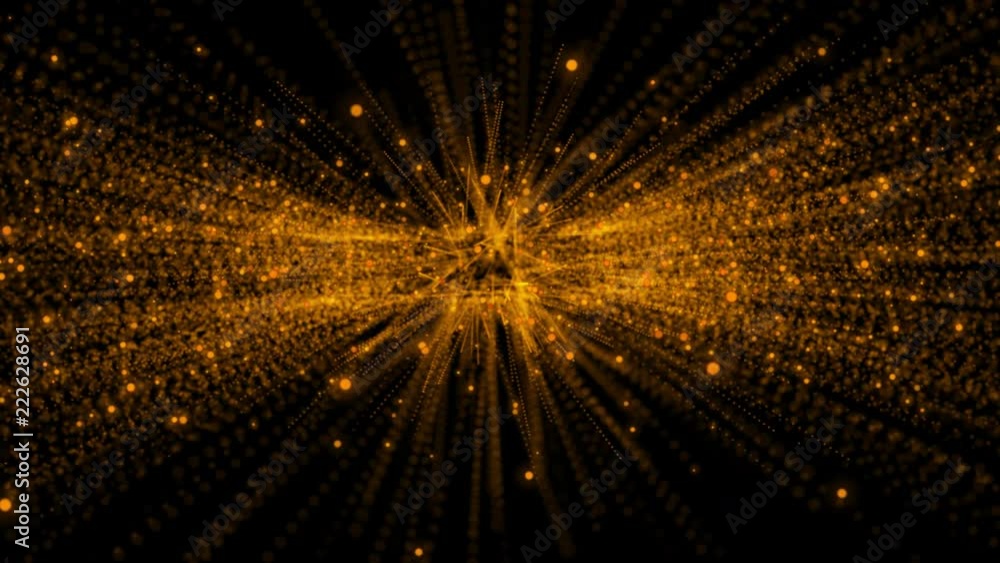 Fototapete Abstract Particle Futuristic Horizontal Explode  Line Dot Shooting Animation Loop Screensaver Background