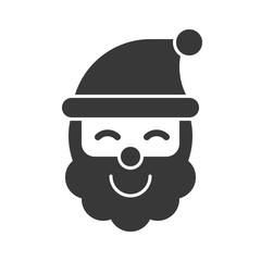 Santa Claus, Merry Christmas icon set, solid design