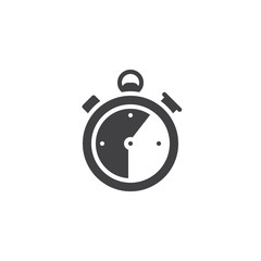 Stopwatch vector icon. filled flat sign for mobile concept and web design. Timer simple solid icon. Symbol, logo illustration. Pixel perfect vector graphics