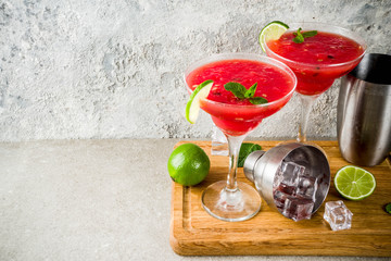 Watermelon margarita cocktail
