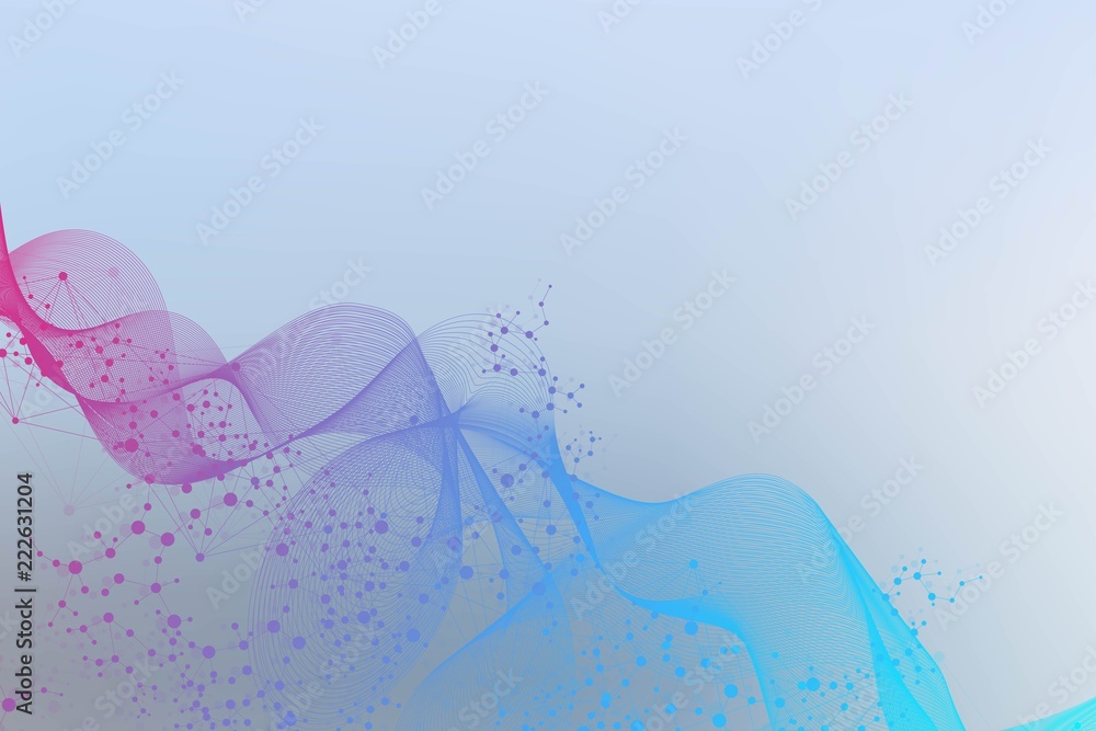 Aufkleber abstract wave element for design.big data visualization background. modern futuristic virtual abstra