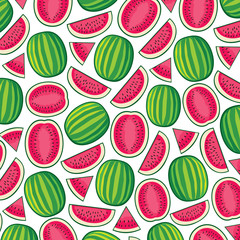 background pattern with watermelons