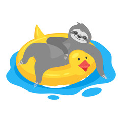 resting sloth character