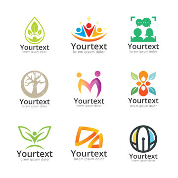 Collection of social and community logo