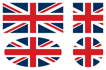 United Kingdom flag vector icons
