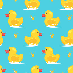 pattern with yellow rubber duck