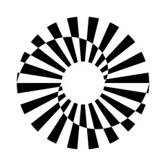 Circle rotation design element.