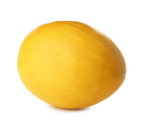Whole tasty ripe melon on white background