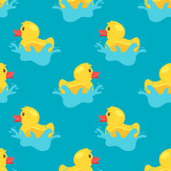 pattern with yellow rubber duck
